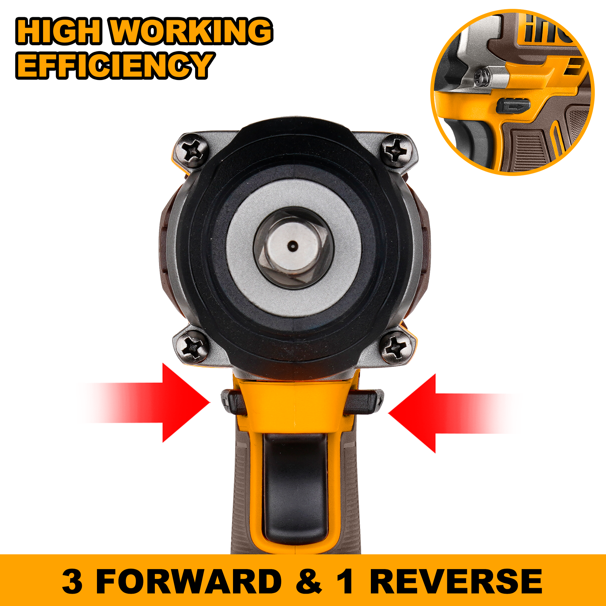 INGCO INGCO 20V 500Nm Lithium Battery Cordless Impact Wrench 