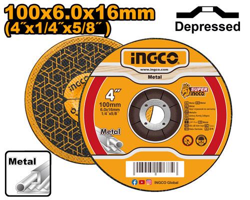 Abrasive metal grinding disc