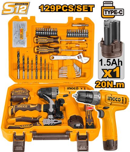 INGCO Cordless Tools 129 Pcs Tools set HKTHP11291