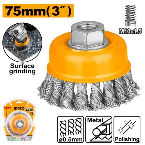 Wire cup brush